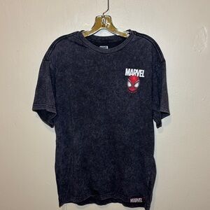 Marvel Black Short-Sleeve Spider-Man Logo Tee